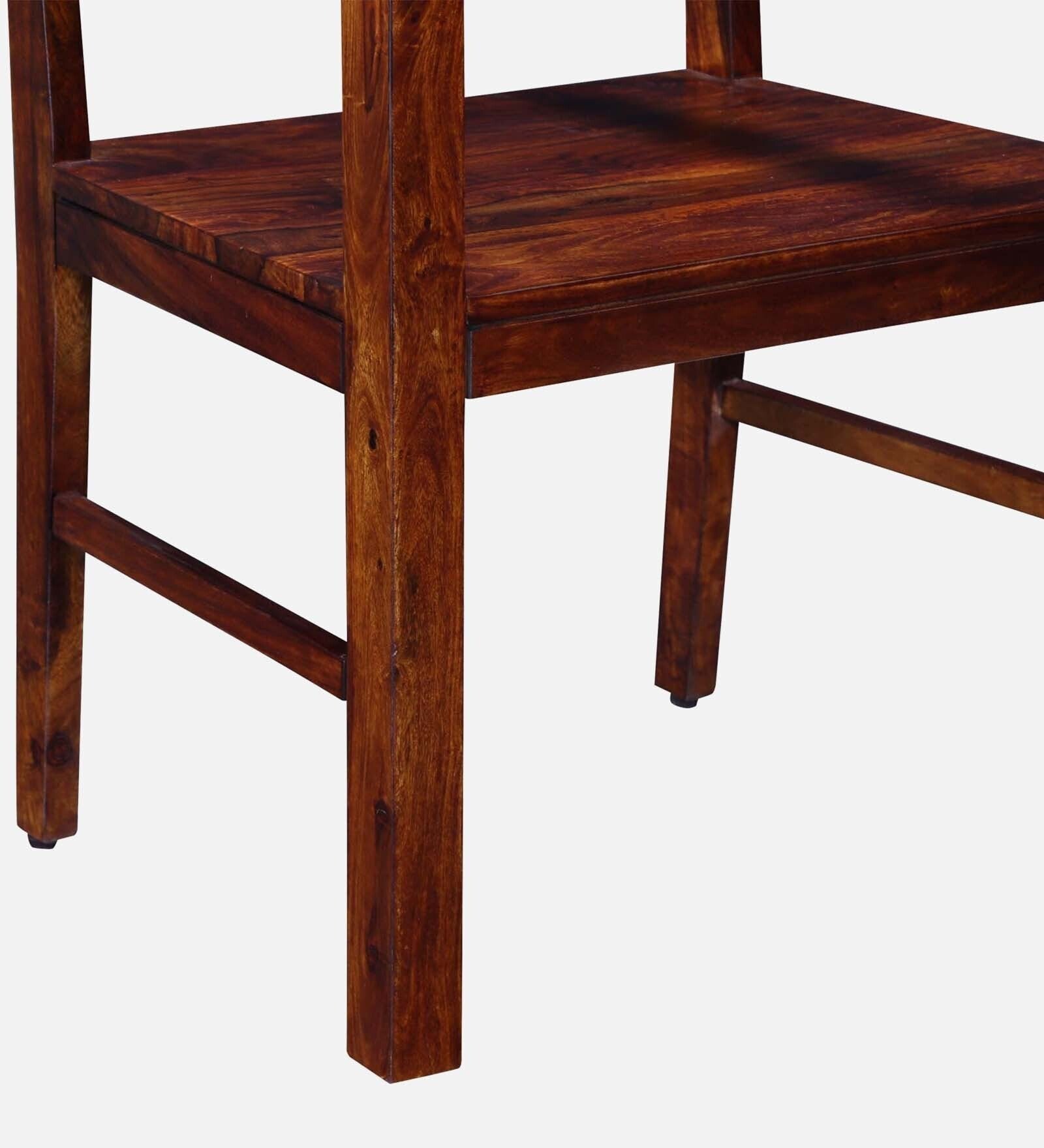 Oriel Sheesham Wood Arm Chair In Honey Oak Finish - Image 11
