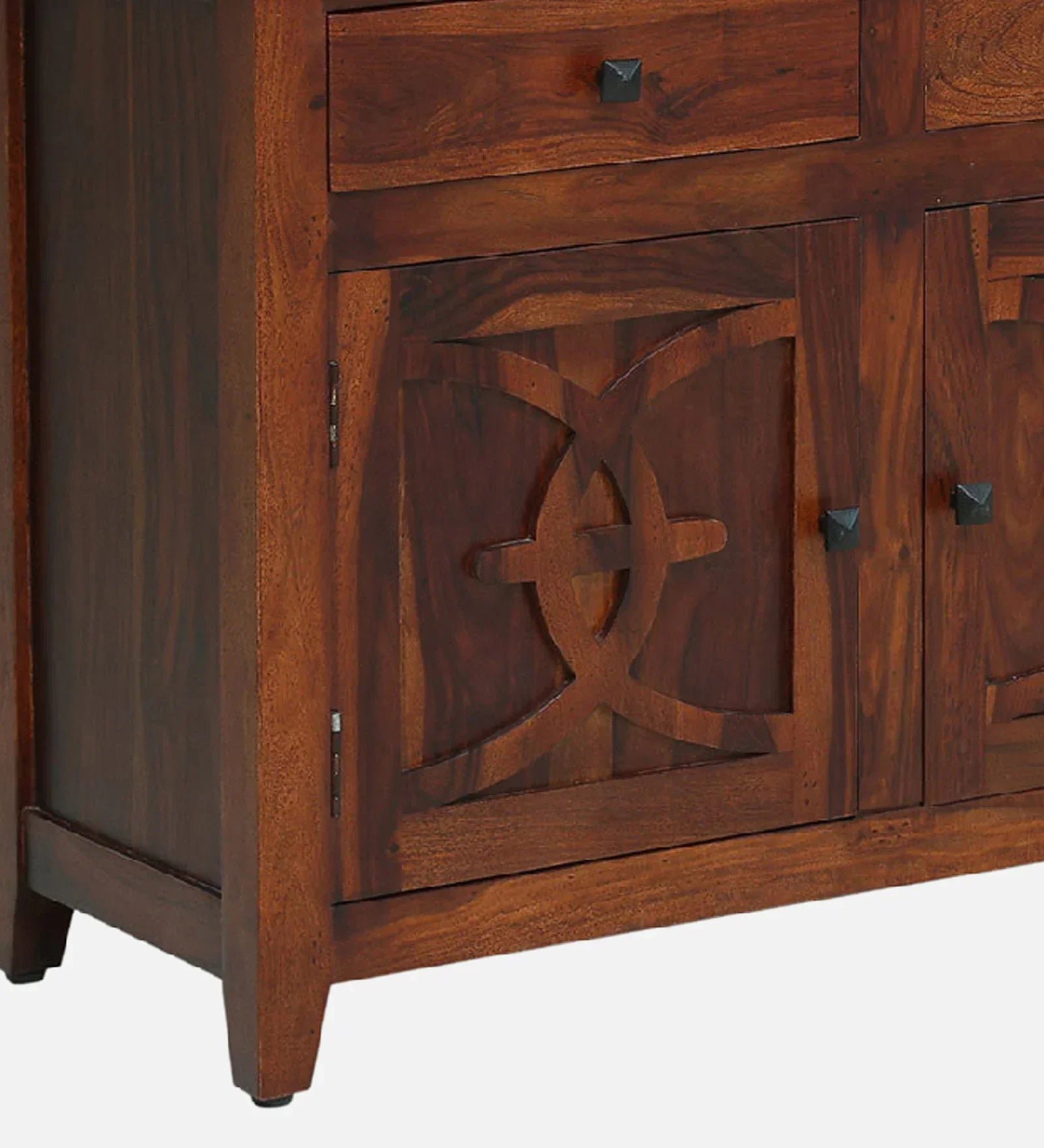 Sheesham Wood Sideboard in Scratch Resistant Honey Oak Finish - Image 9