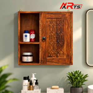 Sheesham Wood Wall Mounted Display Shelf & Book Storage Rack - MR ARTS