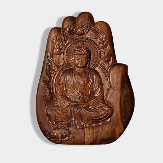 Wooden Buddha Wall Art Sculpture for Home Decor (51x38 CM) - Image 5