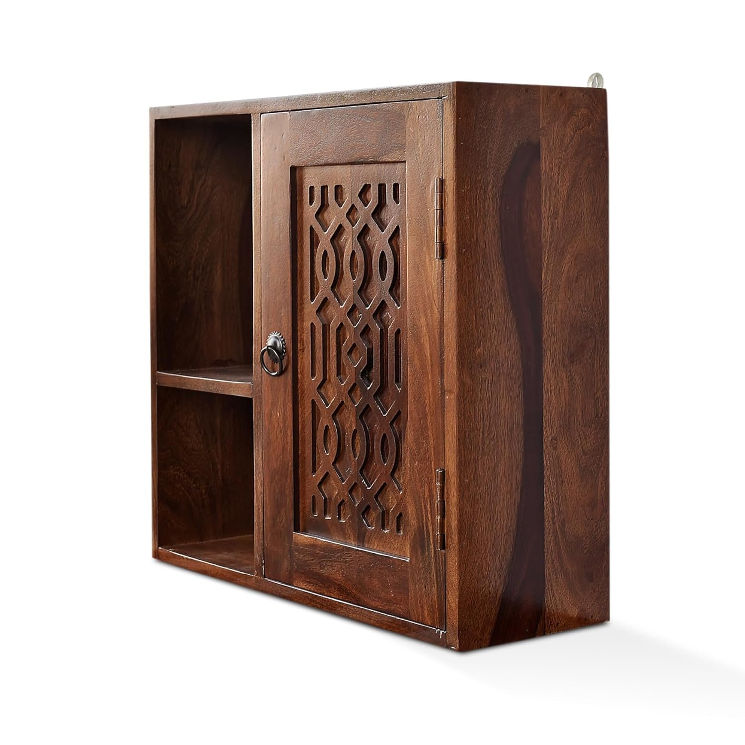 Sheesham Wood Wall Mounted Display Shelf & Book Storage Rack - MR ARTS - Image 7