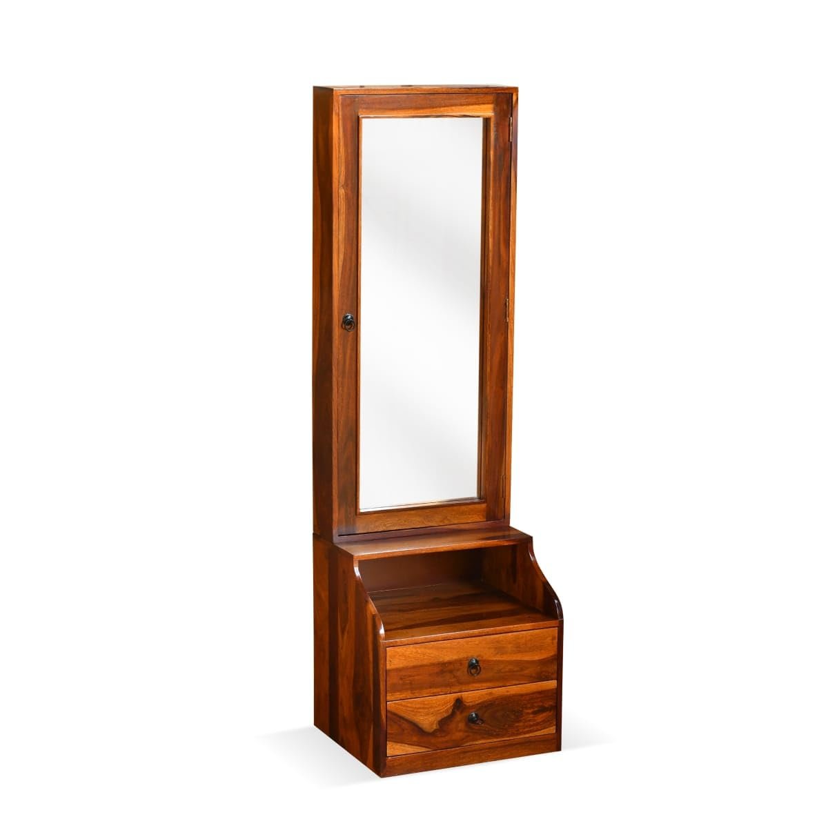 Solid Sheesham Wood Dressing Table with Storage in Natural Finish - MR ARTS - Image 5