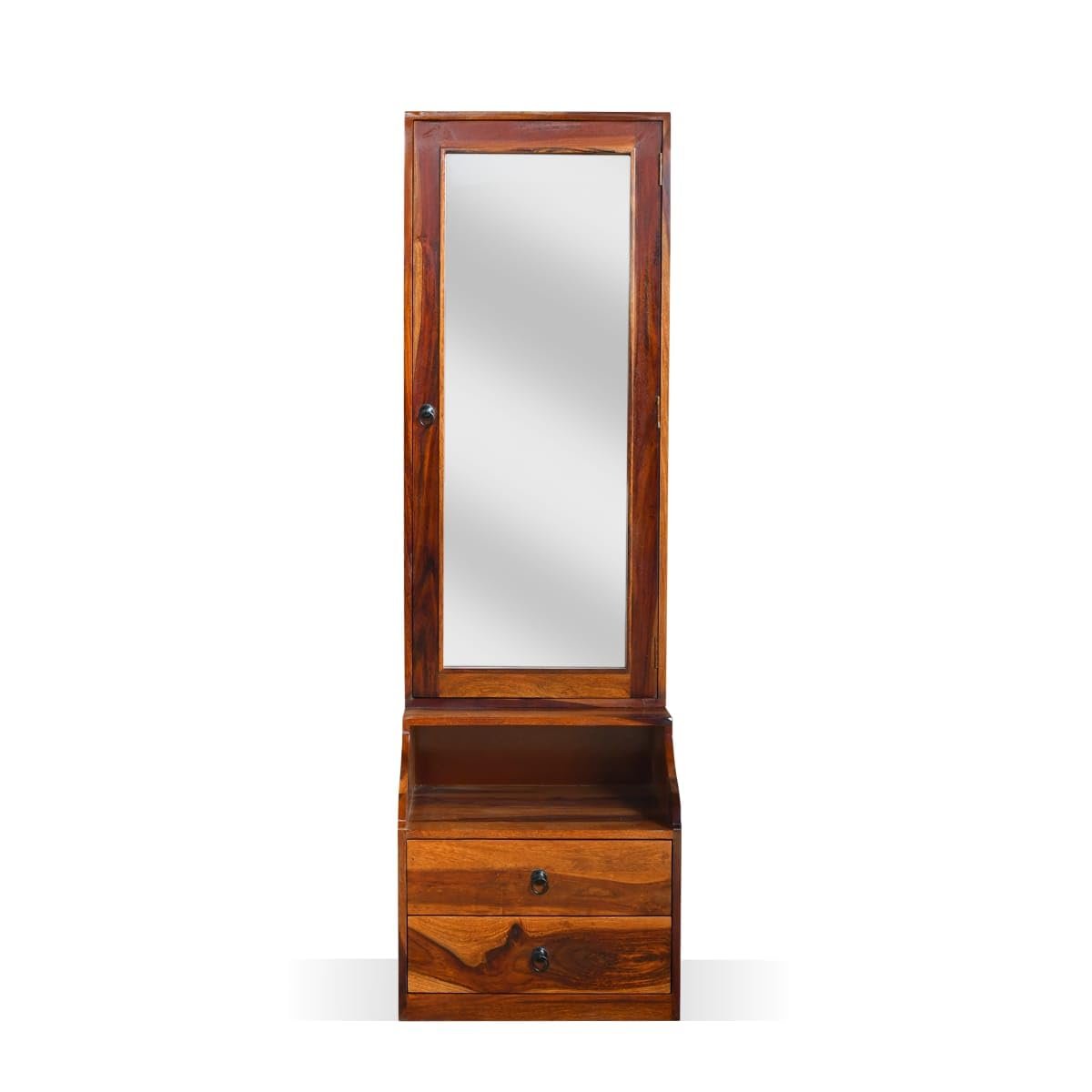 Solid Sheesham Wood Dressing Table with Storage in Natural Finish - MR ARTS - Image 8