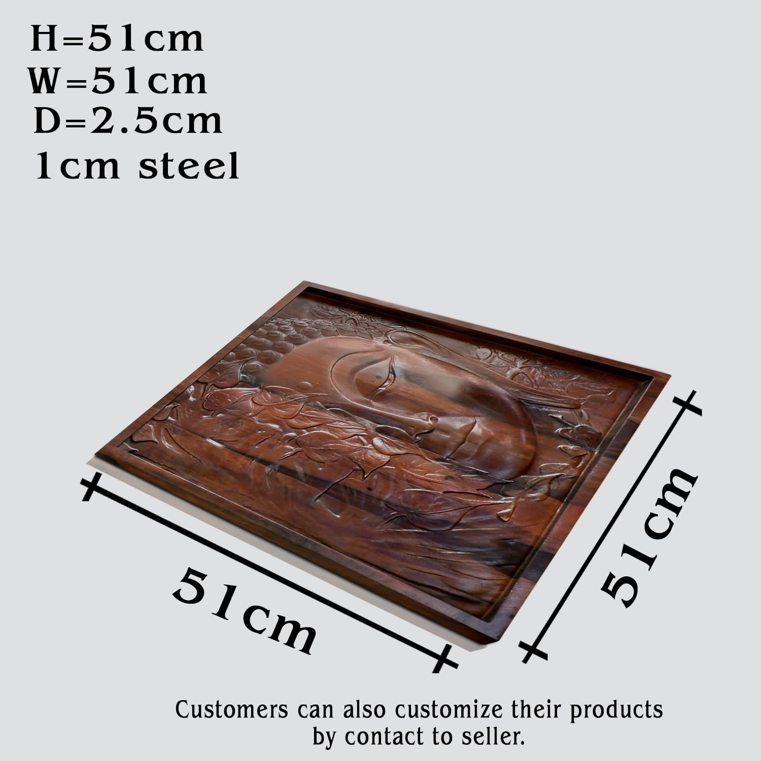 Wooden Wall Decorative Sculpture for Home Decor (51x51 CM) - Image 2