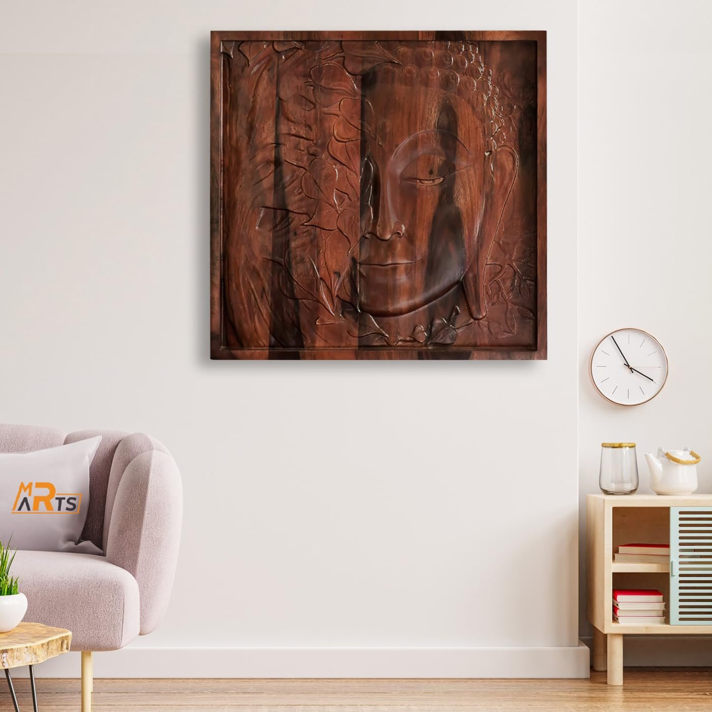 Wooden Wall Decorative Sculpture for Home Decor (51x51 CM) - Image 4