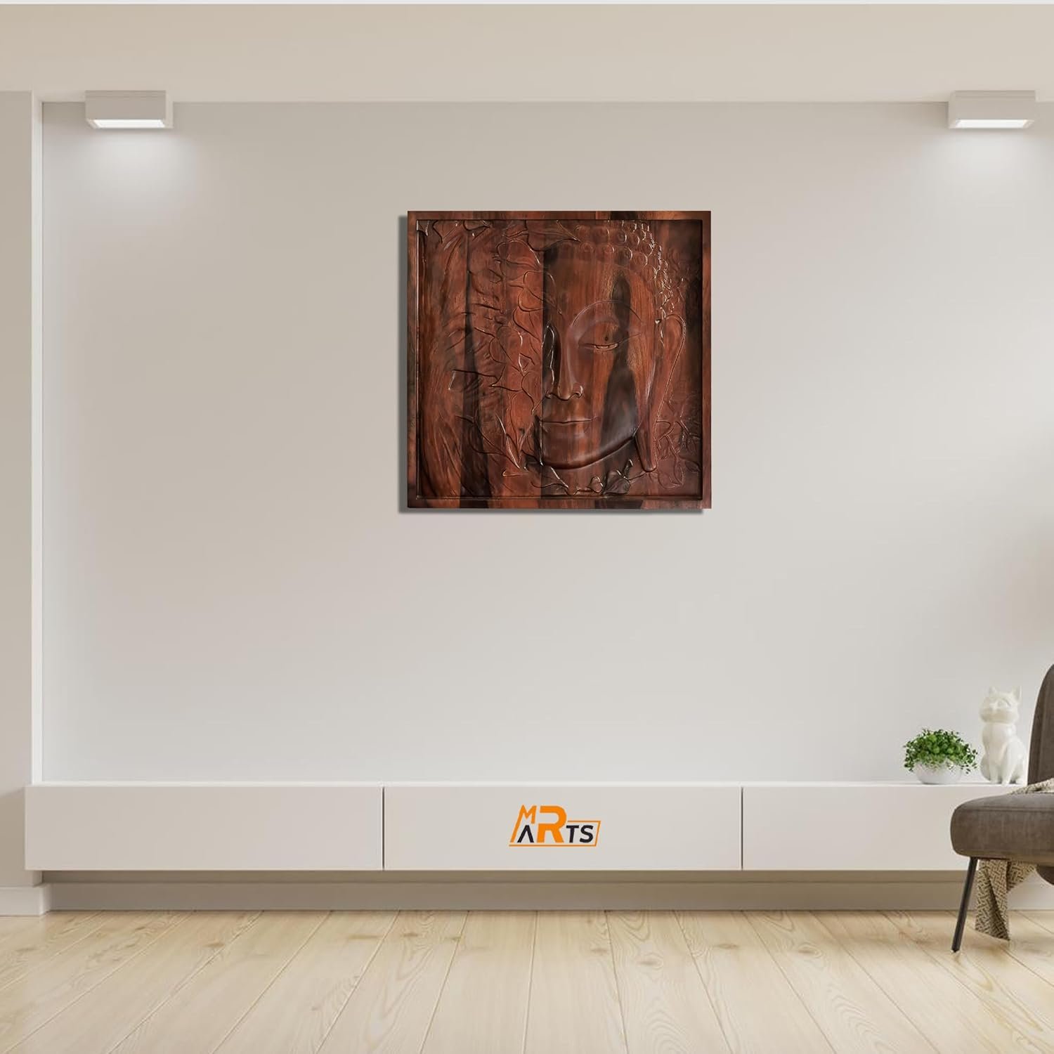 Wooden Wall Decorative Sculpture for Home Decor (51x51 CM) - Image 6