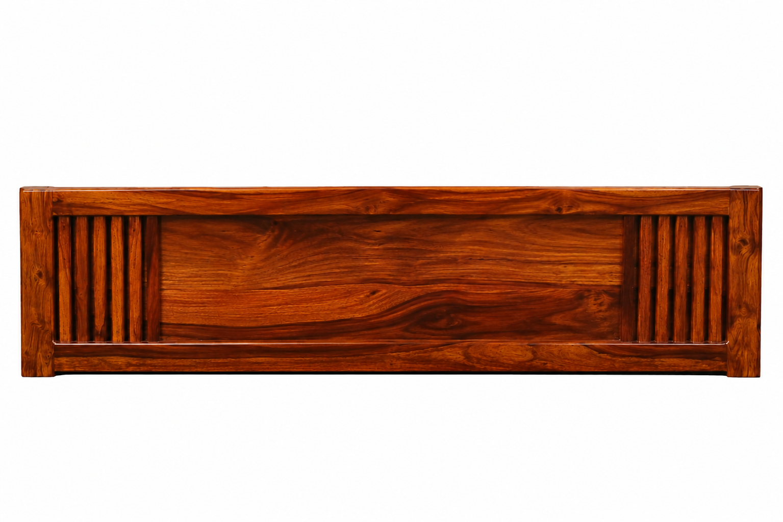 MR ARTS Linear Slatted Solid Sheesham Wood King Bed with Box Storage - Image 5