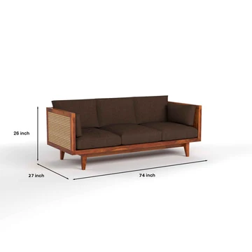 MR ARTS Premium Sheesham Wood Sofa Set with Cane Work | SKU: MRA-SS-CS-211-HB - Image 2